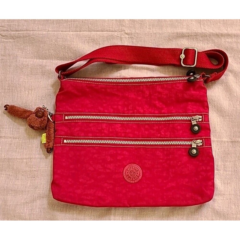 Kipling Berry Cherry Nylon Multi Pocket Organizer… - image 1